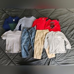 Lot 8 peices.3T toddler boys. Pants, shirts, sweatshirt